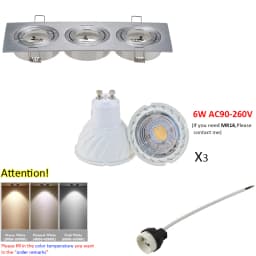 LED Recessed Downlight Frame GU10 MR16 Housing Hot Sale Aluminum Double heads GU10 MR16 Downlight Holder Black Silver White