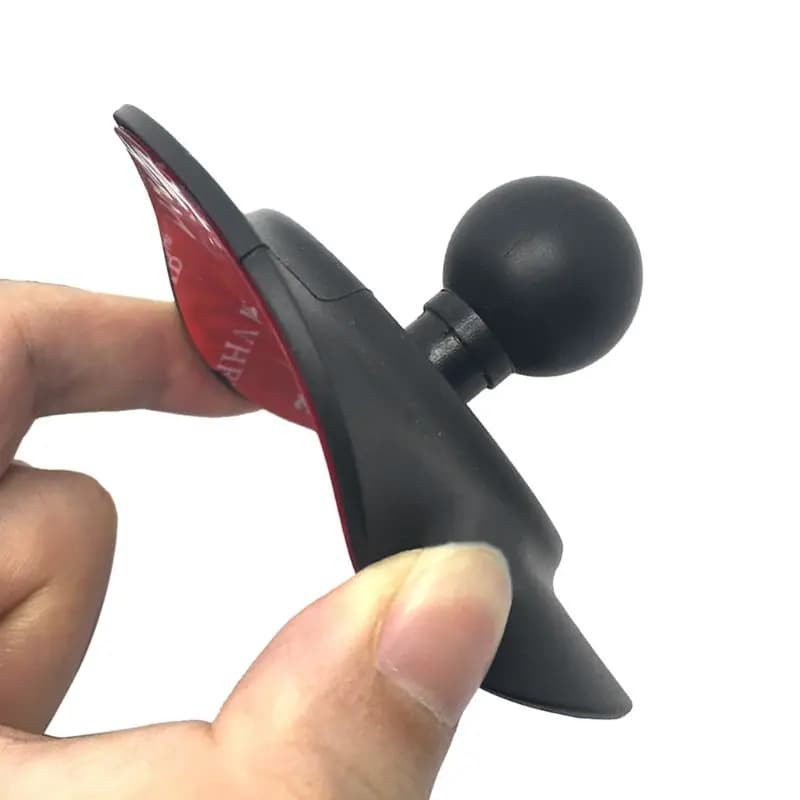 Rubber Ball Head Mount Car Dashboard Suction Cup Round Plate with Adhesive Tape for GPS Camera Smartphones Accessories