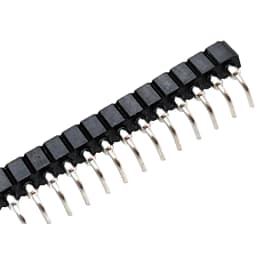20pcs 1x40P 2.54mm Round Hole Male Tin Gold Female Pin Header Single Row 0.1" Breakable PCB IC Crystal Transistor Socket