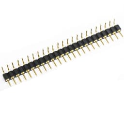 20pcs 1x40P 2.54mm Round Hole Male Tin Gold Female Pin Header Single Row 0.1" Breakable PCB IC Crystal Transistor Socket