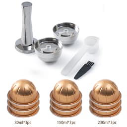 For use only with Nespresso Vertuo Next Vertuoline Reusable Stainless Steel Capsule Refillable Coffee Filter with Original Pod