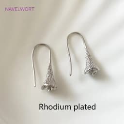 14K Gold Plated Brass Metal Earring Hooks with Eyepin Bead Caps, French Earwire DIY Pearl Earrings Findings Components