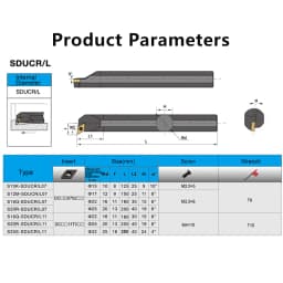 Internal Turning Tool S08K/S10K/S12M/S14N/S16Q/S20R/S25S- SDUCR/L07/11 Lathe Turning CNC Cutting Tool Cutter Bar