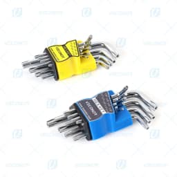 9Pcs Set Durable Metric Short Arm Torx Chrome Vanadium Key Star Wrench Hand Tool Screwdriver T10 T15 T20 T25 T27 T30 T40 T45 T50