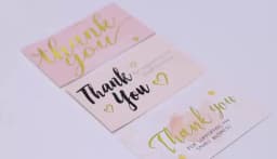 30 Pcs/pack Thank You Card Foil Gold Card Thank You For Your Supporting My Small Business Card Small Shop Gift Decorative Card