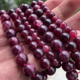 Natural Garnet Beads Round Loose Spacer Beads for DIY Jewelry Making Bracelet Necklace 15 inches 6 8 10 mm Wholesale