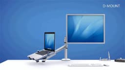 OA-7X Multimedia Desktop Dual Arm 27inch LCD Monior Holder+ Laptop Holder Stand Table Full Motion Dual Monitor Mount Arm Stand