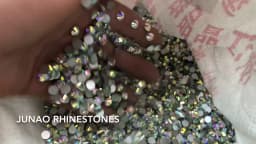 JUNAO 100 Gross Wholesale SS6 8 10 12 16 20 30 AB Glass Rhinestone Bulk Flatback Crystals Round Nail Strass Stone For DIY