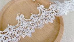 Width:8.1cm (3.24") Fashion Flower Polyester Silk Lace Embroidery Laces Fabric Clothing Decoration Accessories(SS-2120)