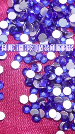 SS6-SS30 Non Hotfix Rhinestones FlatBack Crystal Glass Blue Color Set Glue On Rhinestone For Nail Phone Art Clothes Decoration