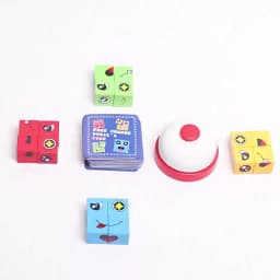 Wooden Face Changing Cube Toys Building Blocks for Cartoon Puzzle Montessori Jigsaw Educational Board Game Family Toys