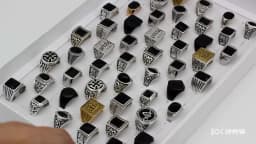 50 Pieces/Lot Fashion Simple Style Black Square Ring Classic Ring Wedding Engagement Party Jewelry Classic For Men Women Gift