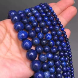 Natural Stone Beads Lapis Lazuli Round Loose Stone Beads For Jewelry Making DIY Bracelet Earrings Accessories 15'' 4/6/8/10/12mm