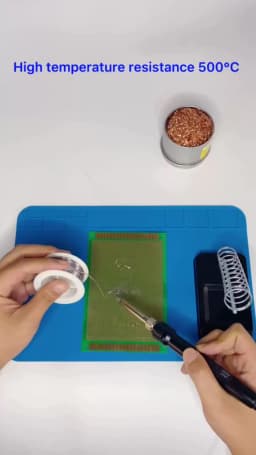 Soldering Mat ESD Antistatic Heat Resistant Insulation Work Mat Soldering Station Kit Silicone Repair Pad Maintenance Platform