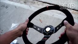 Universal 14 inch 350mm PVC Auto Racing Steering wheels Deep Corn Drifting Sport Steering Wheel With Shift Knob