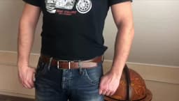 1Pcs Men's Leather Reversible Belt Roller Buckle 34mm Wide 1 Reverse for 2 Colors Suitable for pairing Casual Jean