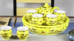 Chinese Ceramic Tea Set Kung Fu Porcelain Tea Cup Pot Set Dragon Teapot Teacup Kungfu Teaset Puer Oolong Tea Ceremony Teaware