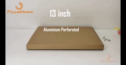 12" Hard Anodized Perforated Pizza Peel Rectangle Pizza Turning Shovel Set Aluminum Pizza Peel Paddle 40cm Long Silicone Handle