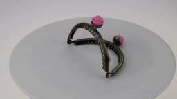 1 Piece 8.5 CM Antique Bronze Rose Head Metal Purse Frame Semicircle Kiss Clasp Lace DIY Bag Accessories