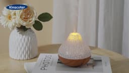 Volcano Air Humidifier 300ml Desktop USB Water Mist Diffuser Purifier Air Freshener Nebulizer with Colorful Ambient Night Light
