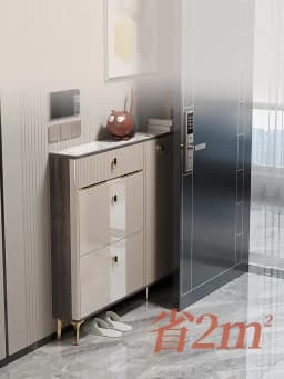 Beutiful Waterproof Shoe Cabinet Stool Design Hotel Organizer Shoe Rack Narrow Space Saving Armoire Chaussures Home Furniture