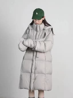 CHIC VEN New Women Down Coats Solid Loose Casual Hooded Down Jacket Female Soft 90 White Duck Down Coat Thick Autumn Winter 2024