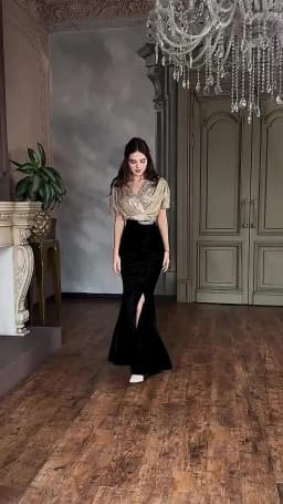 Formal Dresses for Women Party Sheath Dress Split Sequins V Neck Sexy A Line Gown Female 2025 Temperament Elegant Vestidos