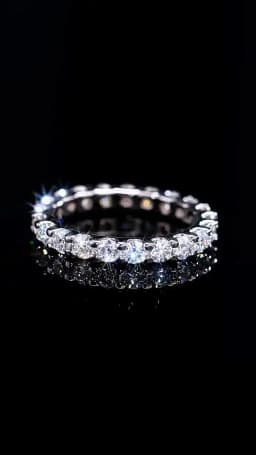 2/3/5mm Moissanite Ring for Women Full Eternity Wedding Band 925 Silver Certified Lab Diamond Engagement Rings Classic Jewelry