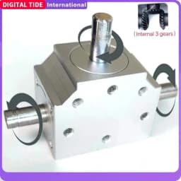 New Right Angle Conical Bevel Gearbox Right Angle Commutator Device Speed Ratio 1:1 Double 8MM Shaft Gear Material 45 Steel