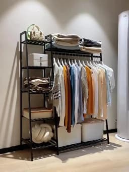 Coat Rack Floor-to-ceiling Household Hanger Floor Rack for Hanging Clothes Bedroom Vertical Pole Type Simple