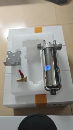 Whole House Well Water Filter for Household, 304 Stainless Steel Pre Filter with High Flow & Backwashing Function