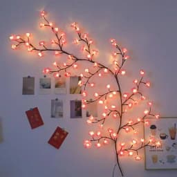 1.8M Cherry LED Tree Branch Light for Wall Cherry Blossom Willow Vine Twig Decor Garland USB 96 LED Light Christmas Decoration