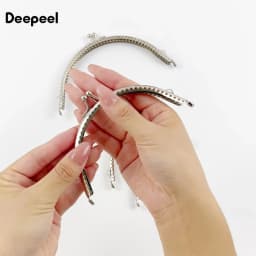 10Pcs 6.5-15.5cm Metal Silver Bag Handles Purse Frame Kiss Clasp for Handbag Handle DIY Wallet Sewing Brackets Bags Accessories