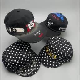 Color Block Embroidered Letters Rose Baseball Hats New Men Women Sunshade Street Versatile Polka Dot Fashion Niche Peaked Caps