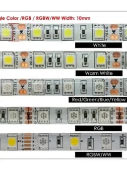 LED Strip 5050 DC 12V 24V RGB Warm White 5 Meter Waterproof Flexible Light Stripe 60LED/MLed Tape Luces Lamp Ribbon Tv Backlight