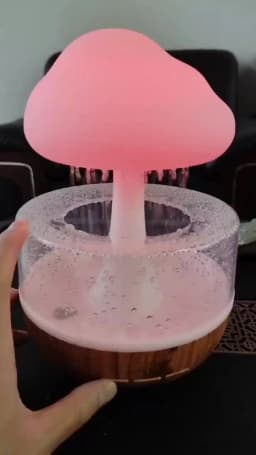 2026 New Upgrade Rain Cloud Humidifier Rain Colorful Mushroom Cloud Raindrop Atmosphere Lamp Night Light Essential Oil Small Aro