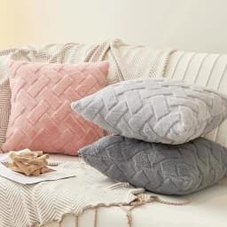Plush Throw Pillow Cover 45x45cm 30x50cm for Sofa Square Cushion Cover Bed Living Room Plush Sleep Pillow Case Cotton Home Decor