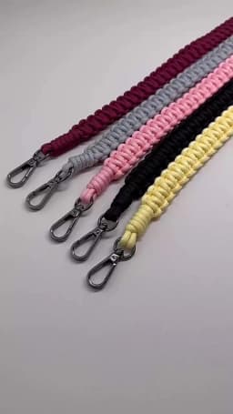 Rope Strap Braided Lanyard Metal Keyring Cellular String Universal Mobile Phone Shoulder Strap Premium Bag Landyard Accessories