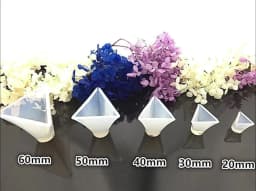 New 1PCS Pyramid 6 Sizes Craft DIY Transparent UV Pyramid Resin Liquid Silicone Combination Molds for Making Jewelry
