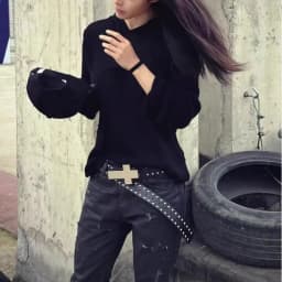 Subculture Punk Studded Cross Belt Burst Pattern Hip Hop Street Style Men's Rock Party Music Festival Gothic Street Accessories