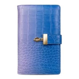 RFID Blocking Gradient Crocodile PU Passport Cover Women Travel Wallet Multi Card Slots Ticket Organizer Anti Theft Doc Holder
