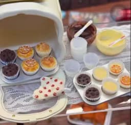 Miniature Croissant Clay Model Kitchen Baking Props Furniture Accessories Mini Pudding Drink Food Play Diy Dollhouse Dessert Toy