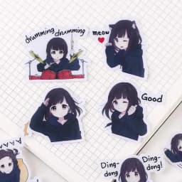 40pcs/ Pack Creative Cute Self-made Super Girl Menhera-chan Scrapbooking Stickers /Decorative Sticker /DIY Craft Photo Albums
