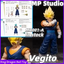 MP Studio Vegito Dragon Ball Z SHF Super‑Saiyan Vegito MP01A/MP01B「Oni‑Masked Nightwalker」1/12 Action Figures Toys Collection