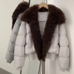 OFTBUY Female New Winter 90 Duck Down Jacket Women Real Lamb Fur Coat Short Warm Natural Fur Clothing Fashion Puffer Outerwear
