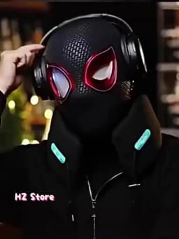 1:1 Miles Morales Mask with Movable Eyes Mascara Electric Gwen Spider Helmet Ring Control Halloween Cosplay Mask Toy Man Gift