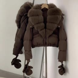 OFTBUY New Short Outerwear Hood Duck Down Luxury Real Fur Down Jacket with Removable Gloves Women Puffer Coat with Real Fox Fur