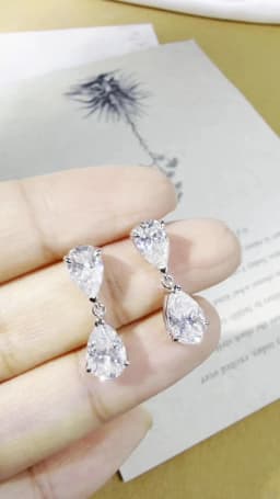 GRA Certified 5cttw Waterdrop Moissanite Drop Earrings for Women 925 Sterling Silver Pear Cut Diamond Stud Earring Bride Jewelry