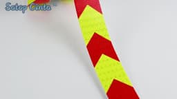 High Intensity Reflective Stickers Waterproof Strip Fluorescent Yellow-Red 10cm*5m Arrow Adhesive Conspicuity Tape For Truck Car