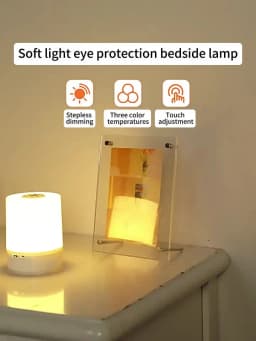 Touch Night Light Bedroom Table Lamp 3 Modes Dimming Rechargeable Night Lamp Ambient Light Soft Light Bedside Lamp For Kids Gift